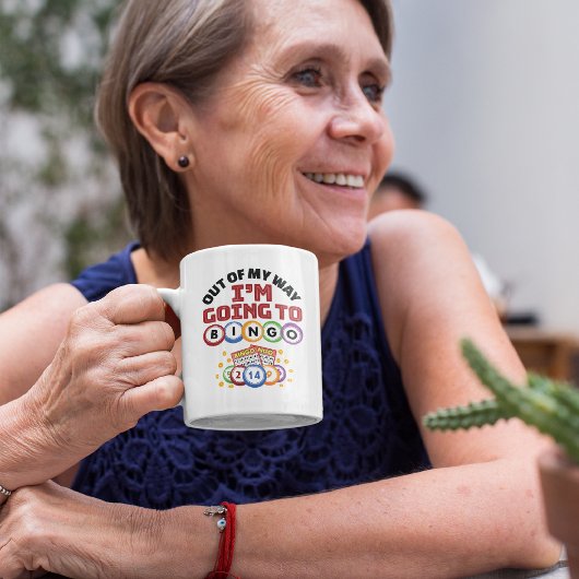 Uit mijn weg ga ik naar Bingo Tweekleurige Koffiemok