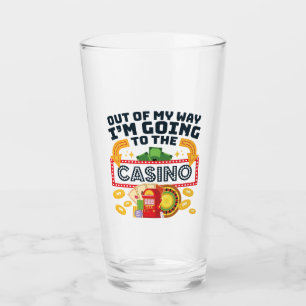 Uit mijn weg ga ik naar de Casino Gambler Glas