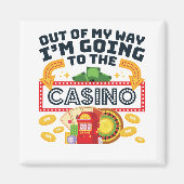 Uit mijn weg ga ik naar de Casino Gambler Magneet (Voorkant)