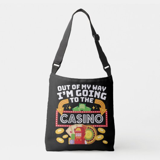 Uit mijn weg ga ik naar het casino. crossbody tas (Voorkant)