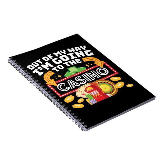 Uit mijn weg ga ik naar het casino. notitieboek (Rechterzijde)