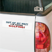 Uit mijn weg Golfend Bumpersticker (Op Truck)