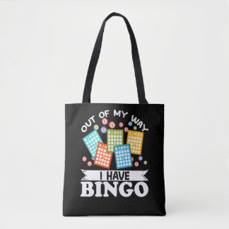 Uit mijn weg heb ik Bingo Funny Lucky Gambling Tote Bag