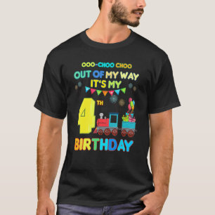 Uit mijn weg is het mijn 4e verjaardag treinen fee t-shirt