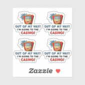 Uit Mijn Weg Naar Het Casino 4 Contour Cut Sticker (Vel)