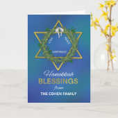  uit naam Chanoeka Blessings Star Kaart (Gele Bloem)