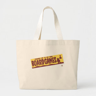 Uit naar Boardgames Vintage Reizen Fun Style Grote Tote Bag