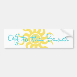 Uit naar de strand bumpersticker