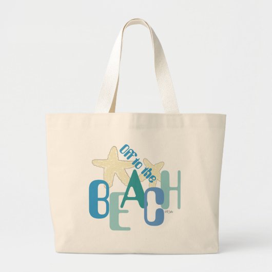 Uit naar de strand grote tote bag (Voorkant)