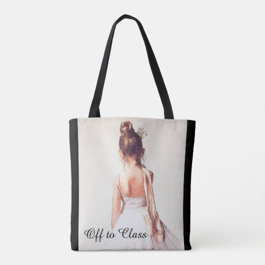 Uit naar klasse:  Een balletdansCanvas tas (Achterkant)