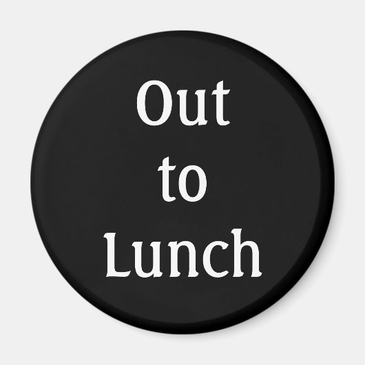 "Uit naar Lunch" Magneet (Voorkant)