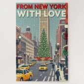 Uit New York met liefde  retro kerst Legpuzzel (Verticaal)