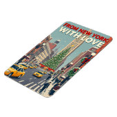Uit New York met liefde retro kerst Magneet (Linkerzijde)