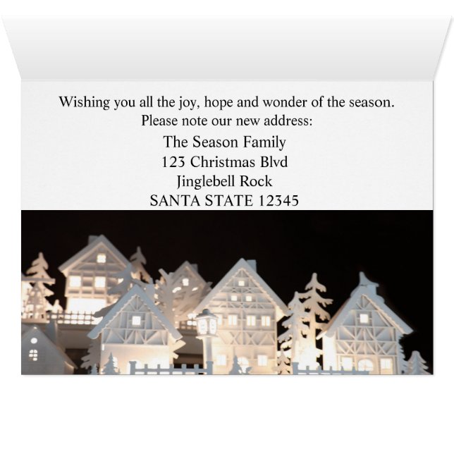 Uit nieuwe thuisverlichte kerstwoningen (Binenzijde Horizontaal (Onderkant))