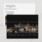 Uit nieuwe    thuisverlichte kerstwoningen briefkaart (Voorkant / Achterkant)