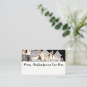 Uit nieuwe    thuisverlichte kerstwoningen informatiekaartje (Staand voorkant)