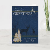 uit Ohio The Buckeye State kerst Feestdagen Kaart (Voorkant)