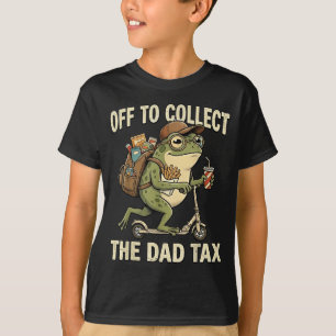 Uit om de papa belasting te innen grappige kikker t-shirt