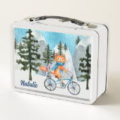 Uit om de Wereld Metal Lunchbox te bekijken (Achterkant)