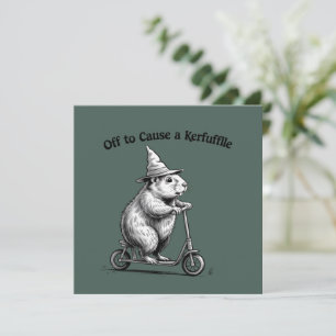 Uit om een rel te schoppen Grappige bosmarmot scoo Kaart