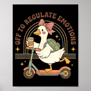 Uit om emotie eend koffie geestelijke gezondheid t poster