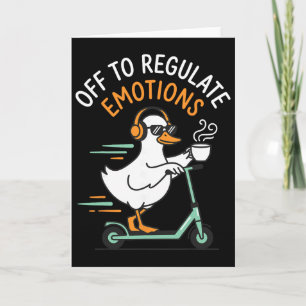Uit om Emoties te Reguleren Funny Goose Scooter Me Kaart