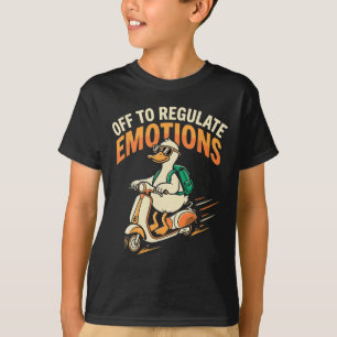 Uit om Emoties te Reguleren Funny Goose Scooter Me T-shirt