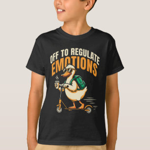 Uit om Emoties te Reguleren Funny Goose Scooter Me T-shirt