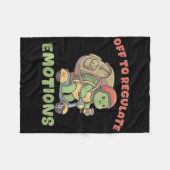 Uit om emoties te reguleren Funny Turtle Scooter H Fleece Deken (Voorkant (Horizontaal))