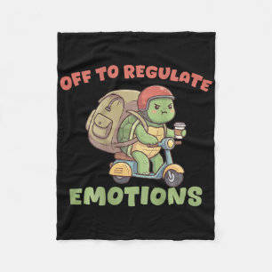 Uit om emoties te reguleren Funny Turtle Scooter H Fleece Deken