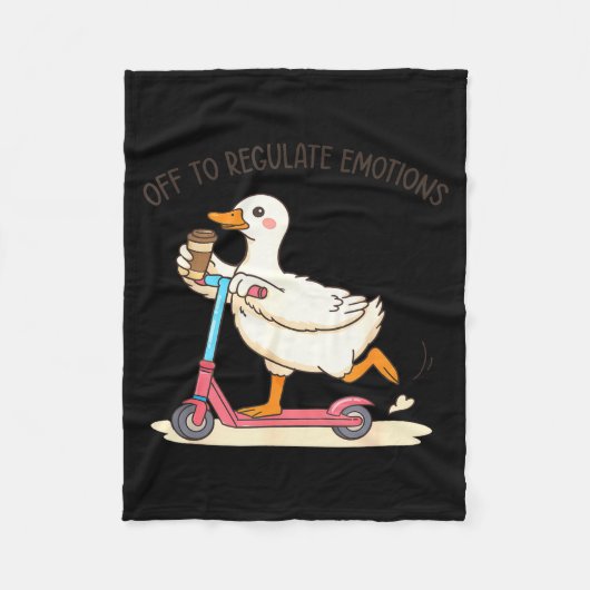 Uit om emoties te reguleren gans grappige geesteli fleece deken (Voorkant)