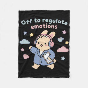 Uit om emoties te reguleren Grappige Bunny Konijn  Fleece Deken