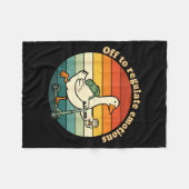 Uit om emoties te reguleren grappige gans geesteli fleece deken (Voorkant (Horizontaal))