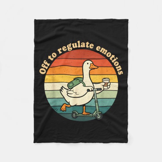Uit om emoties te reguleren grappige gans geesteli fleece deken (Voorkant)