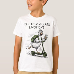 Uit om Emoties te Reguleren Grappige Gans Mentale T-shirt