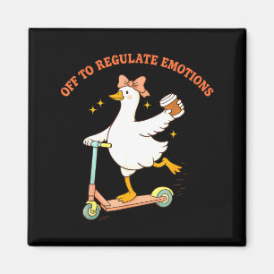 Uit om emoties te reguleren grappige gans scooter magneet