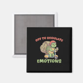 Uit om emoties te reguleren Grappige Turtle Scoote Magneet (Voorkant / Achterkant)