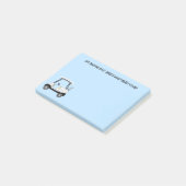 Uit om golf te spelen Golfkar met bier en hotdog Post-it® Notes (Schuin)