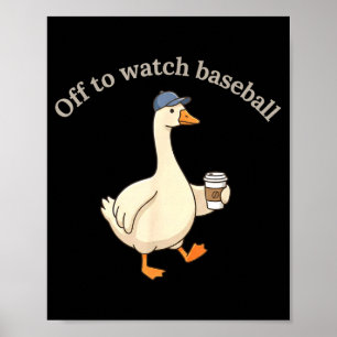 Uit om honkbal te kijken grappige honkbal moeder g poster
