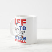 Uit om Softbal te Kijken Koffiemok (Voorkant links)