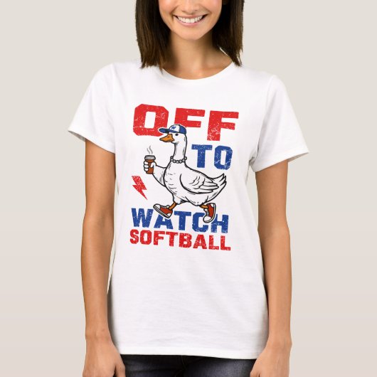 Uit om Softbal te Kijken T-shirt (Voorkant)