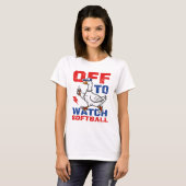 Uit om Softbal te Kijken T-shirt (Voorkant volledig)