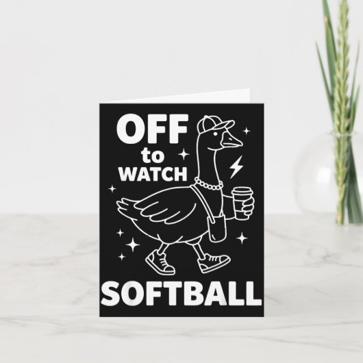 Uit om softball grappige softball gans spel te kij kaart (Voorkant)