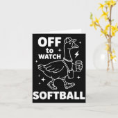 Uit om softball grappige softball gans spel te kij kaart (Gele Bloem)
