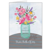 Uit ons Jubileum Jar Vase met bloemen (Voorkant)