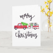 UIT "ONZE CAMPER" KERSTGROETEN KAART (Gele Bloem)