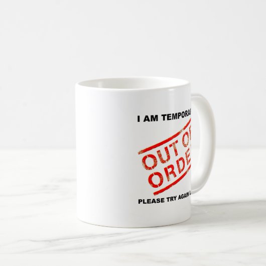 Uit orde Funny Mug Koffiemok (Voorkant rechts)