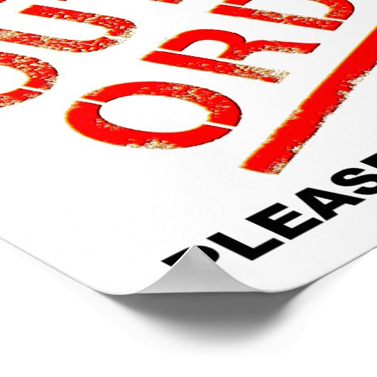 Uit orde Funny Poster (Hoek)