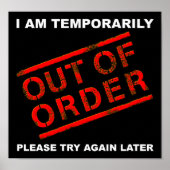 Uit orde Funny Poster blk (Voorkant)