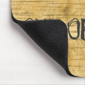 "Uit orde" gekrabd op hout Muismat (Hoek)